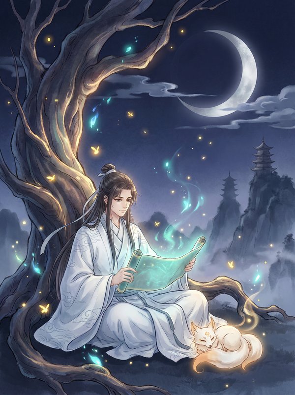 麻豆传媒-月下书生