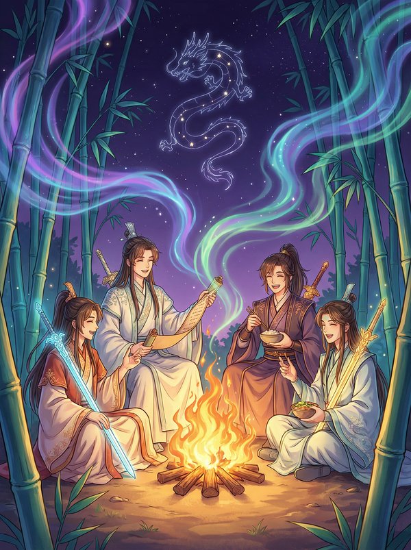 麻豆传媒-竹林夜话